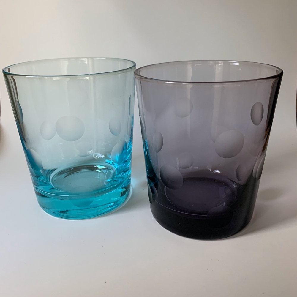 Marquis by Waterford polka dot lowball glasses